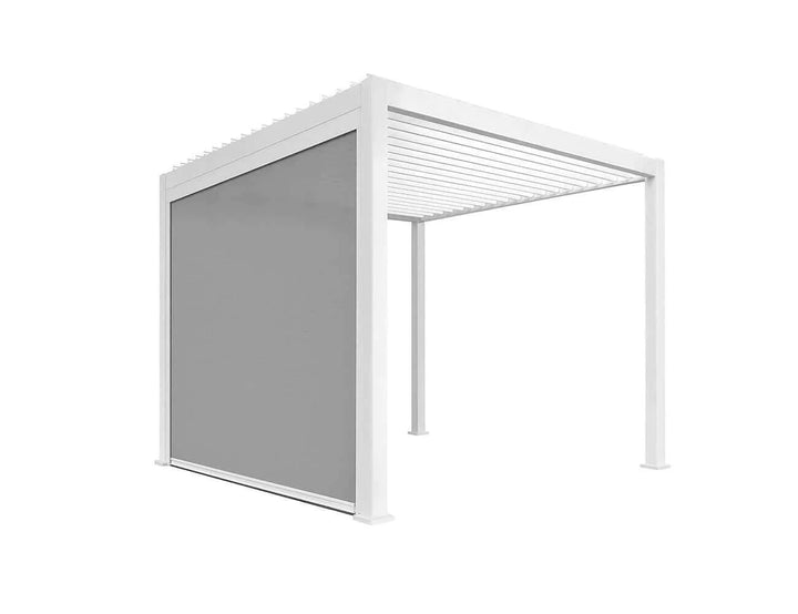 Waihi & Hahei Pergola Retractable Shade Blind - 3m Color: White-Charcoal
