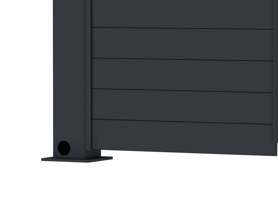 Waihi&Hahei Pergola Tongue and Groove Privacy Screen Size: 1.366m Colour: Charcoal
