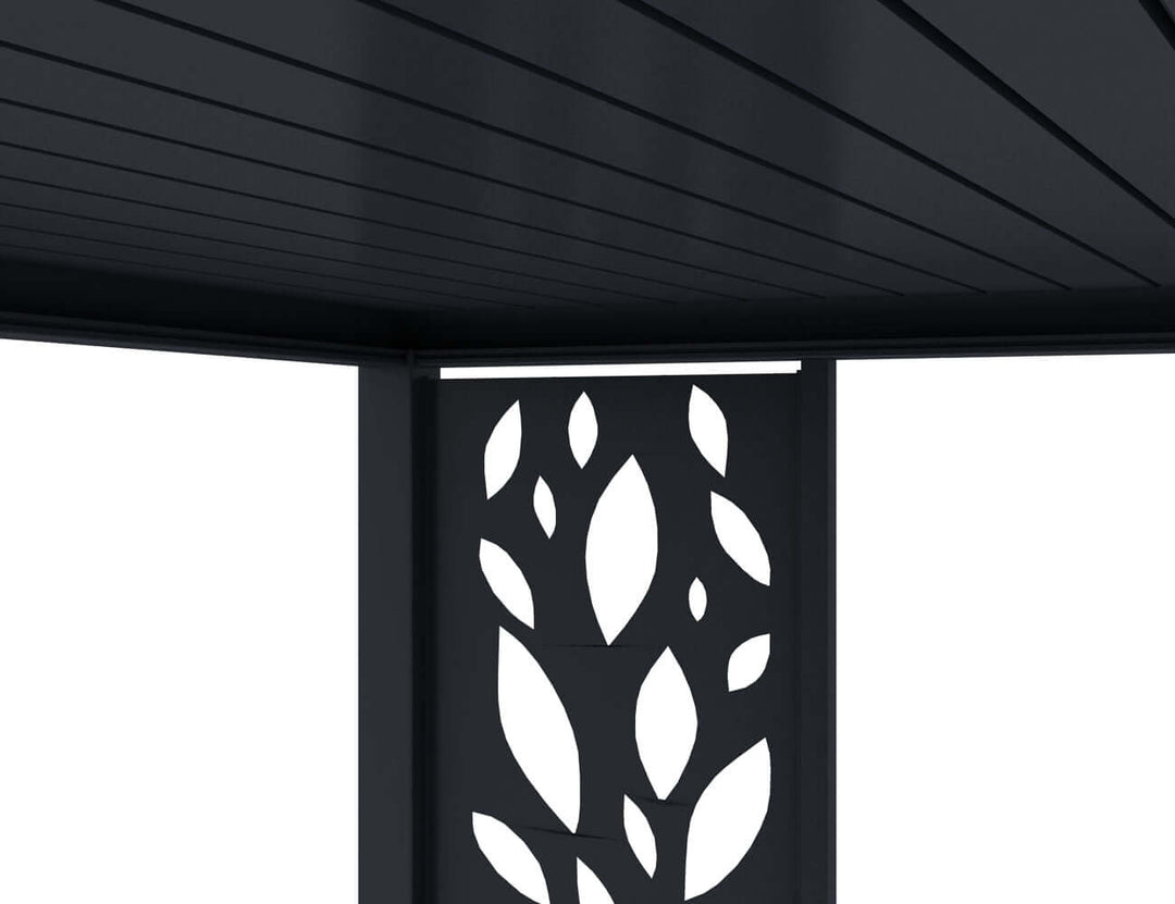 Waihi&Hahei Pergola Patterned Privacy Panel Size: 0.812m Colour: Charcoal