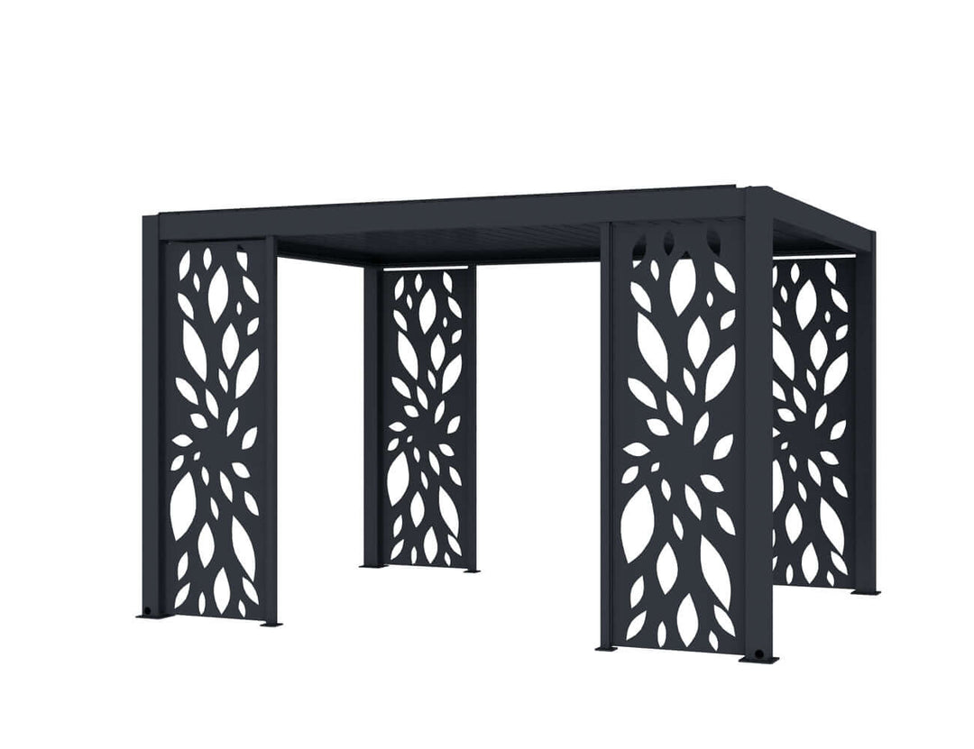 Waihi&Hahei Pergola Patterned Privacy Panel Size: 0.812m Colour: Charcoal