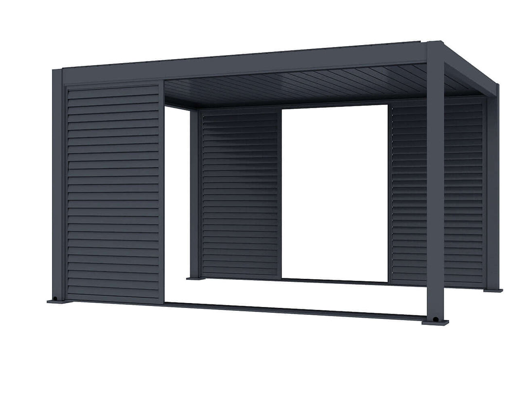 Shutter Sliding Door for Waihi&Hahei Pergola Size: 2.788m Colour: Charcoal