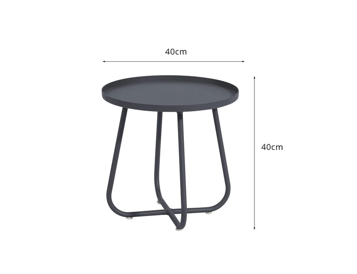 Petrel Aluminium Outdoor Side Table Color: Grey