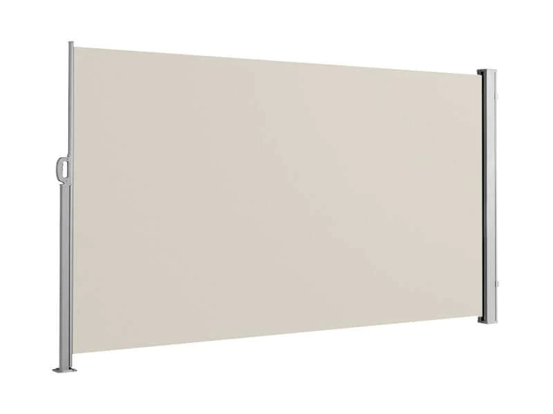 Patio Screen Retractable Side Awning 1.6m x 3 m Color: Beige