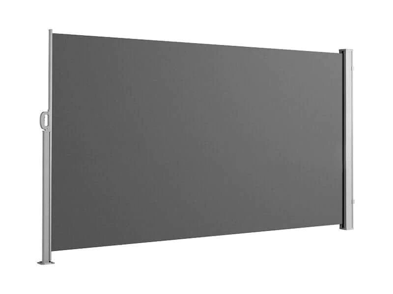 Patio Screen Retractable Side Awning - 1.8m x 3m Color: Grey