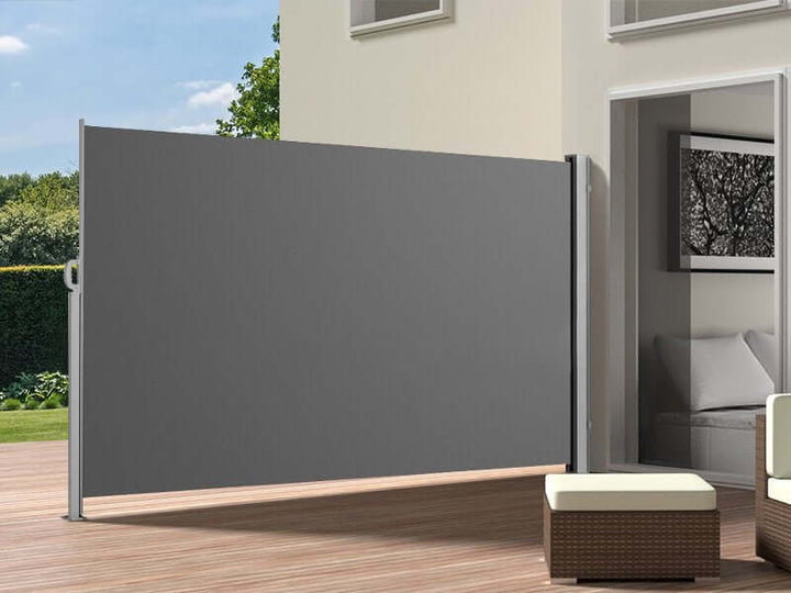 Patio Screen Retractable Side Awning 2m x 3m Color: Grey