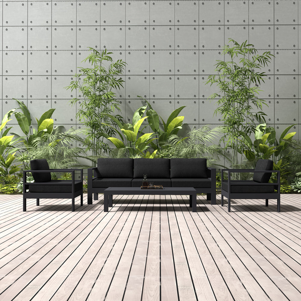 Sandpiper 2.0 Outdoor Sectional Corner Sofa Colour: Charcoal Grey