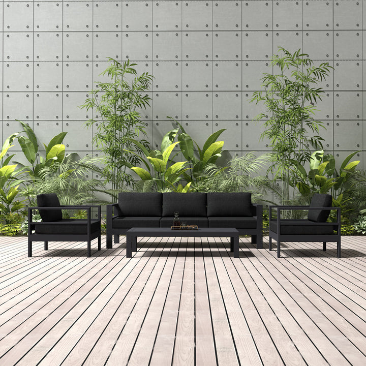 Sandpiper 2.0 Outdoor Sectional Corner Sofa Colour: Charcoal Grey