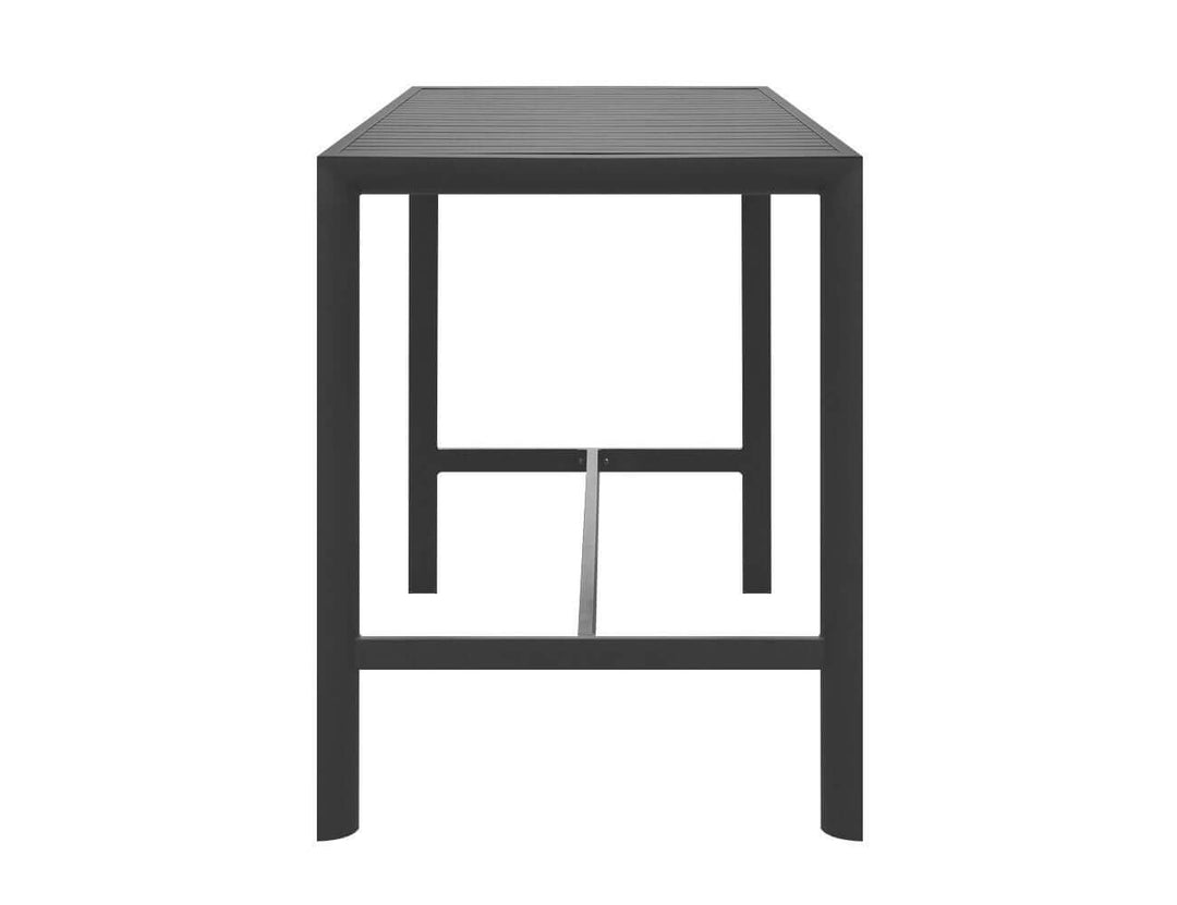 Stratus Outdoor Aluminium Bar Leaner Table Colour: Dark Grey size: 160cm