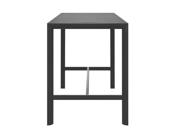 Stratus Outdoor Aluminium Bar Leaner Table Colour: Dark Grey size: 160cm