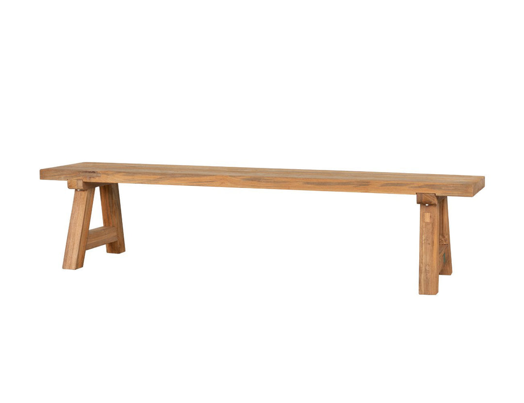Stalwart Teak A Frame Dining Bench Seat 200cm