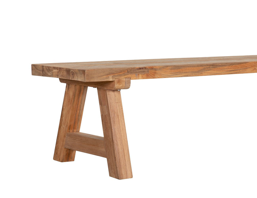 Stalwart Teak A Frame Dining Bench Seat 200cm