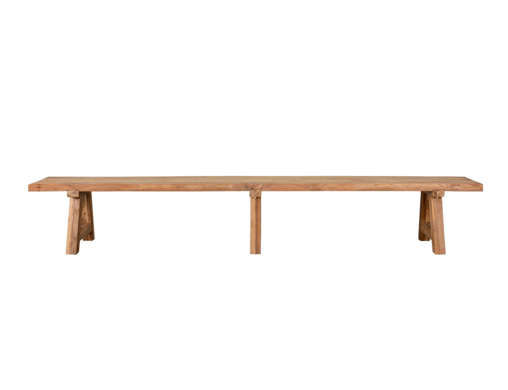 Stalwart Teak A Frame Dining Bench Seat 250cm