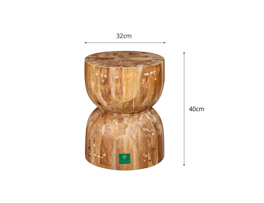 Teak Curve Stool