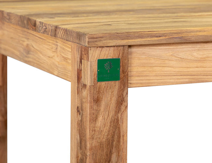Teak Outdoor Rectangular Bar Leaner Table 180 X 75 X 105cm