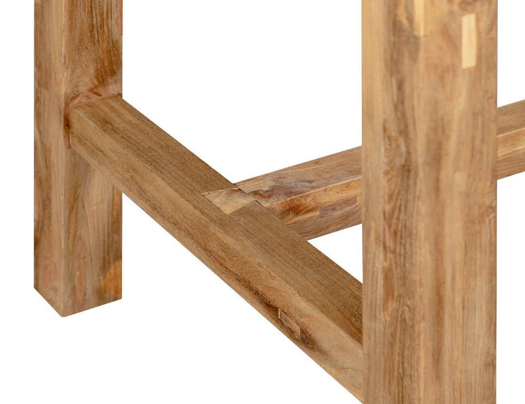 Teak Outdoor Rectangular Bar Leaner Table 180 X 75 X 105cm
