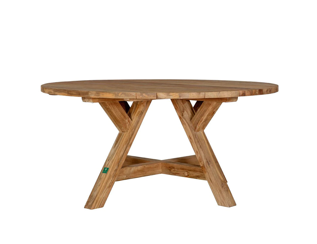 Caturra Teak Round Dining Table size: 160cm