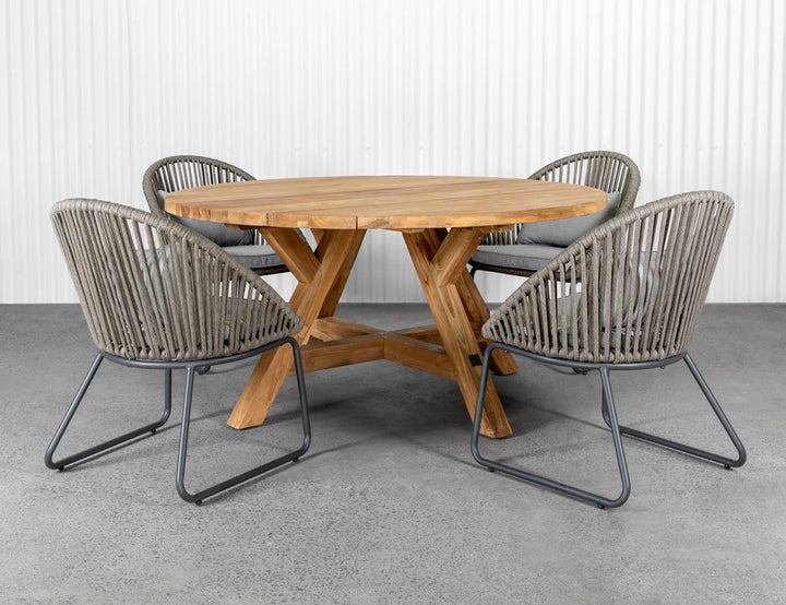 Caturra Teak Round Dining Table size: 160cm