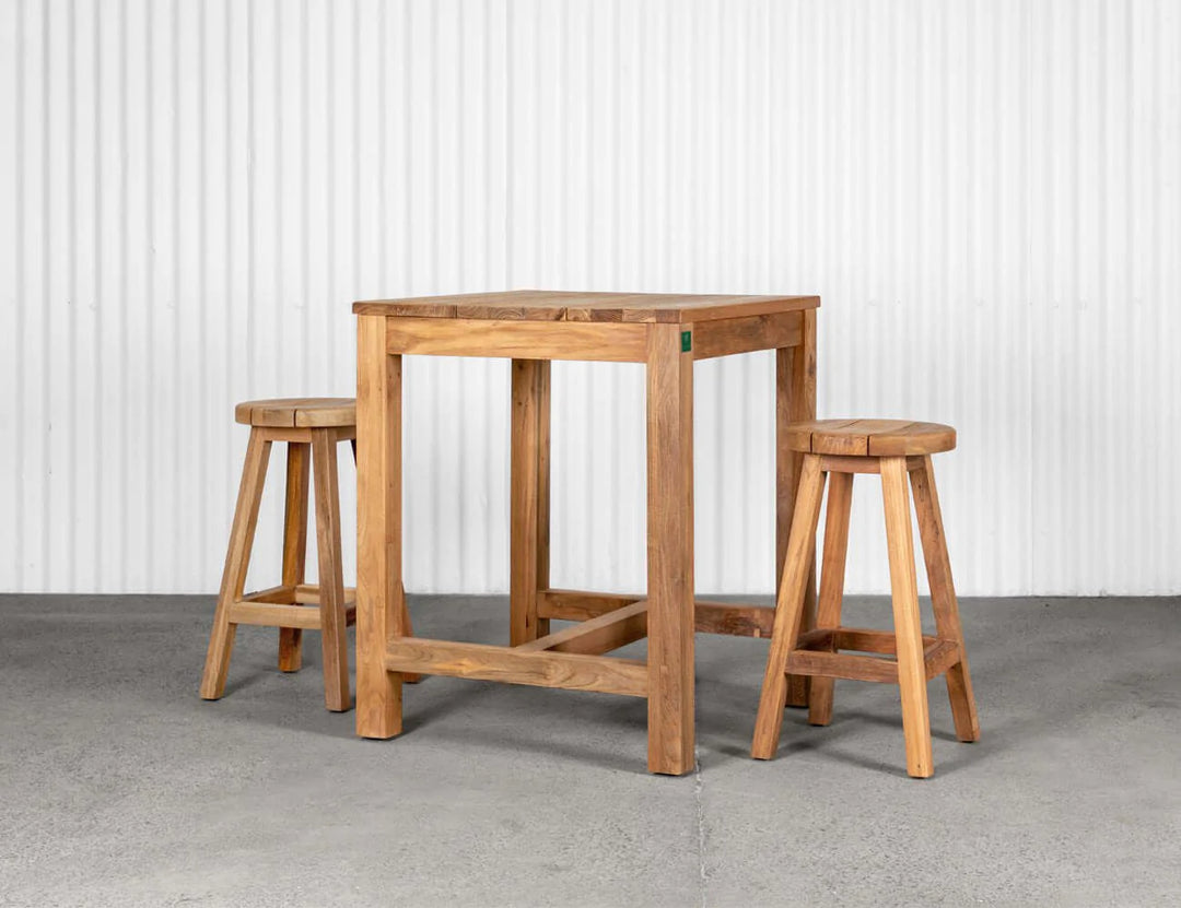 Teak Square Counter Height Table