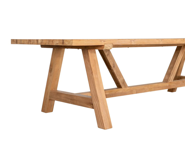 Stalwart Teak Trestle Dining Table 250cm
