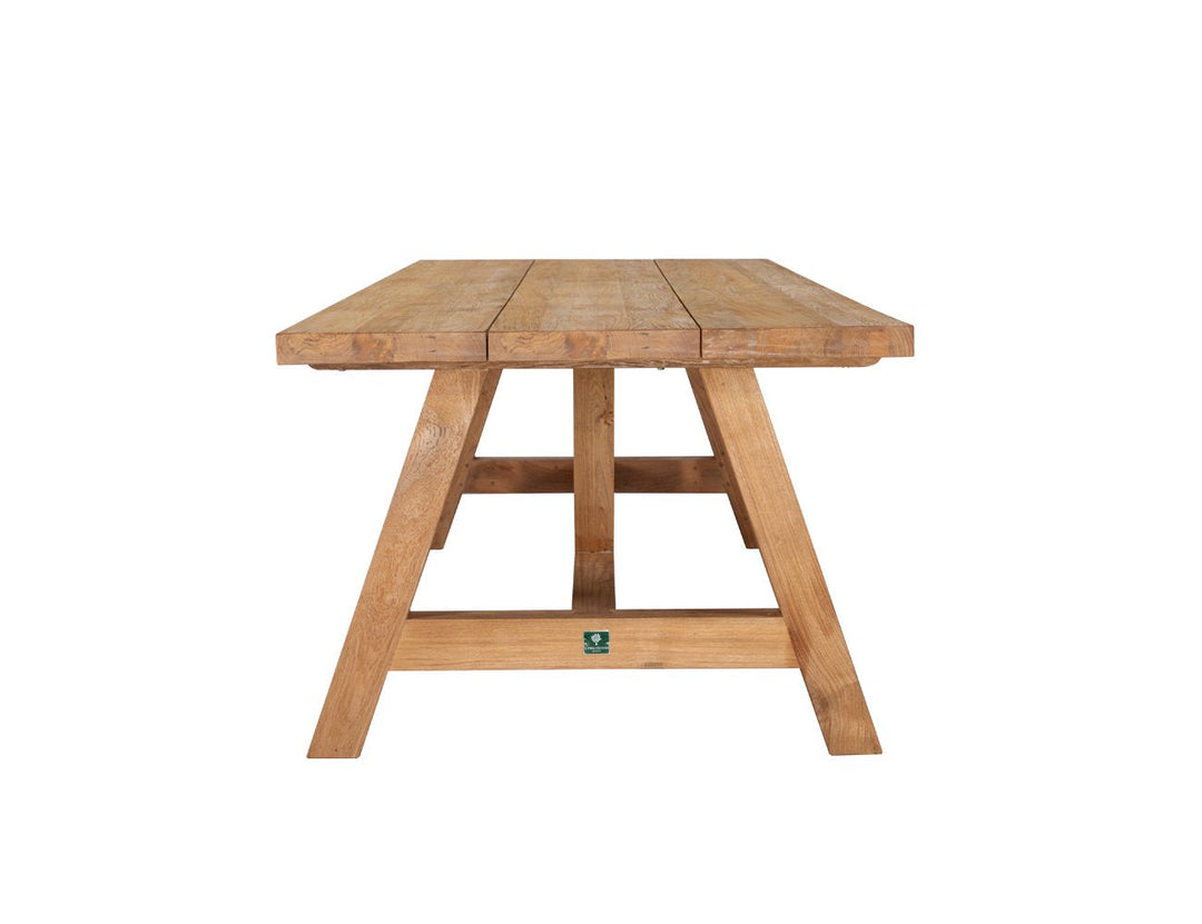 Stalwart Teak Trestle Dining Table 300cm