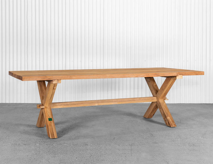 Sovereign Teak X-Leg Table - 250 x 100cm
