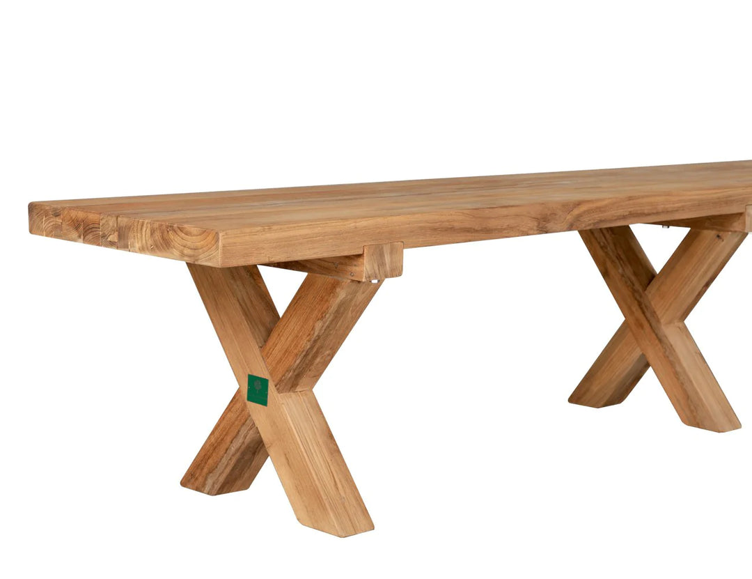Sovereign Teak X Leg Bench - 250cm