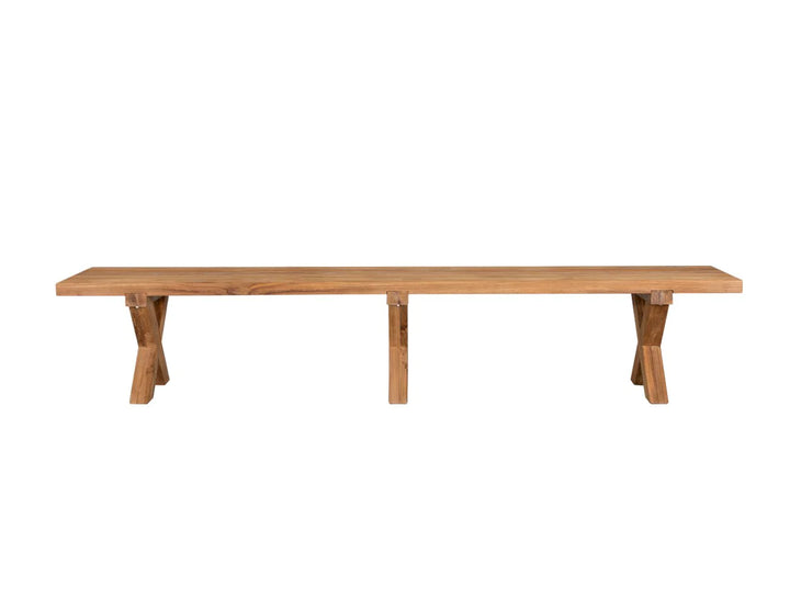 Sovereign Teak X Leg Bench - 300cm