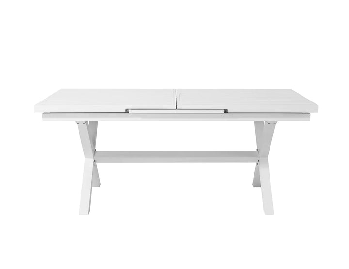 Tuba Outdoor Aluminium Patio Dining Extension Table (180-240 ) x 100cm Color: White