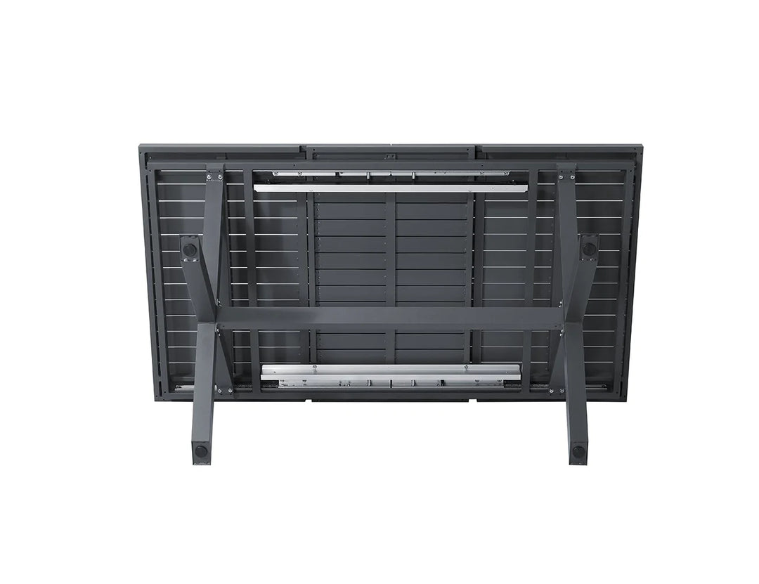 Tuba Outdoor Aluminium Patio Dining Extension Table (180-240 ) x 100cm Color: Dark Grey