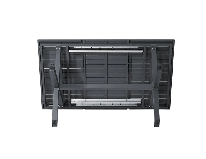 Tuba Outdoor Aluminium Patio Dining Extension Table (180-240 ) x 100cm Color: Dark Grey