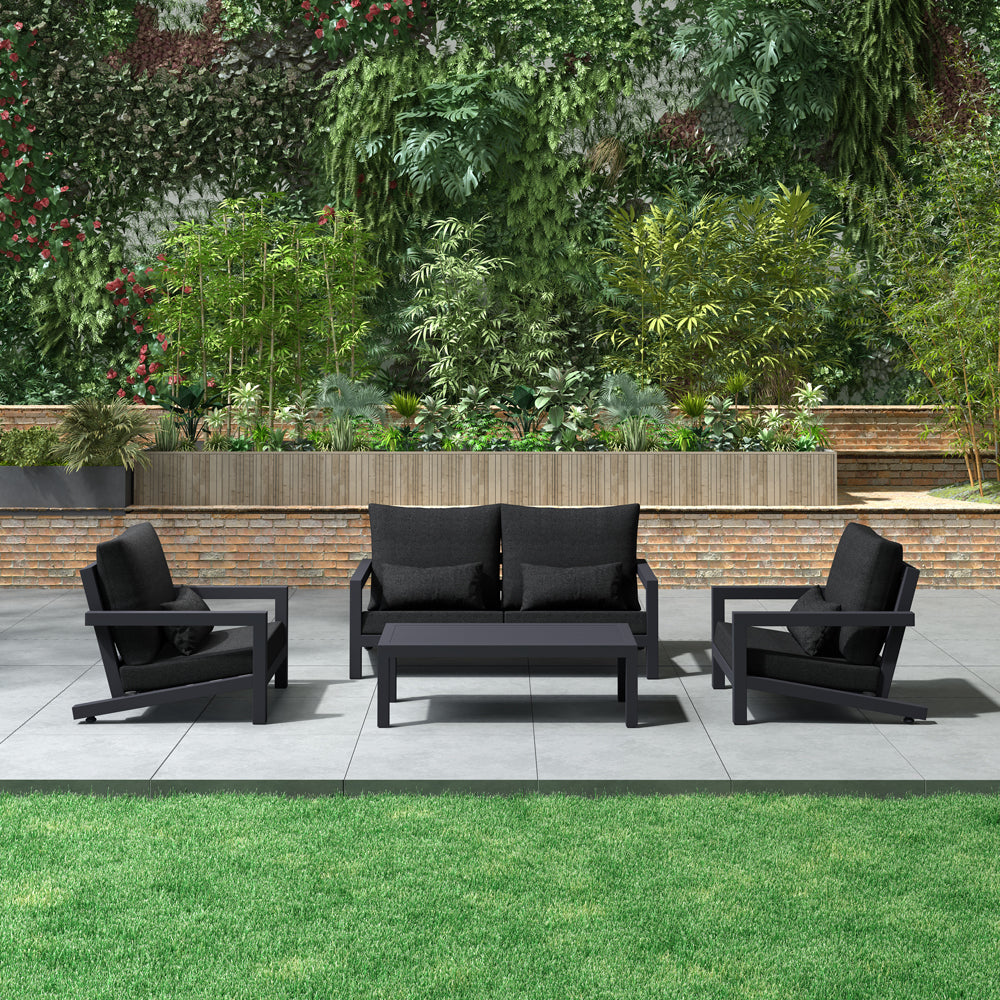 Viana 2.0 Aluminium 2.5 Seater Outdoor Sofa Colour: Charcoal Grey