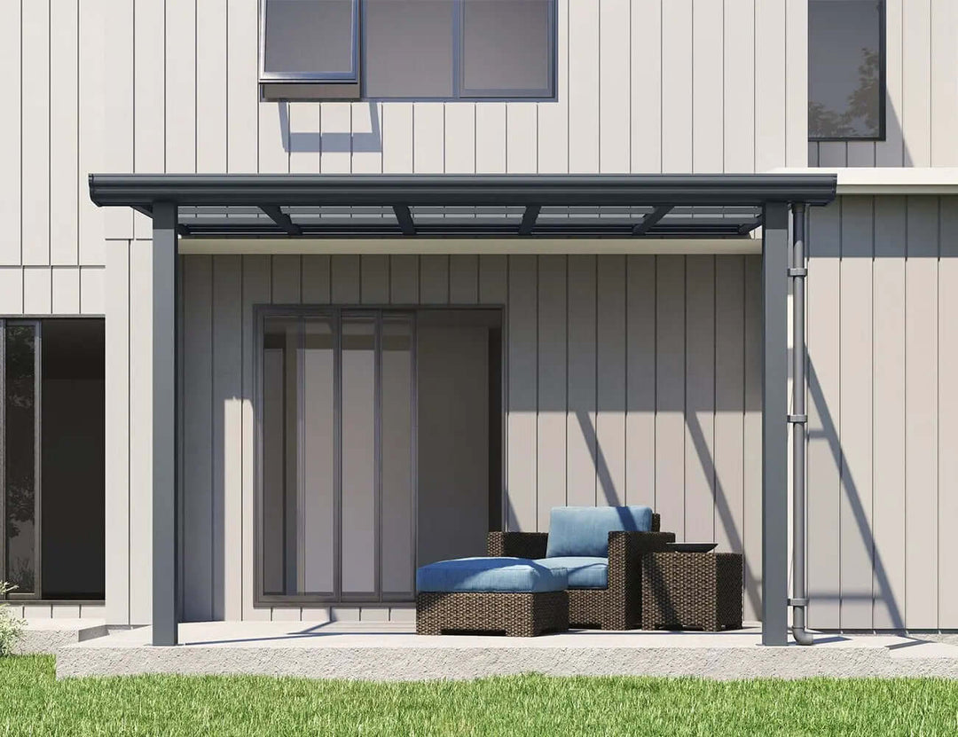 Urban Wall Mounted Patio Cover Collection Size: 3 x 3m Colour: Grey / Light Grey