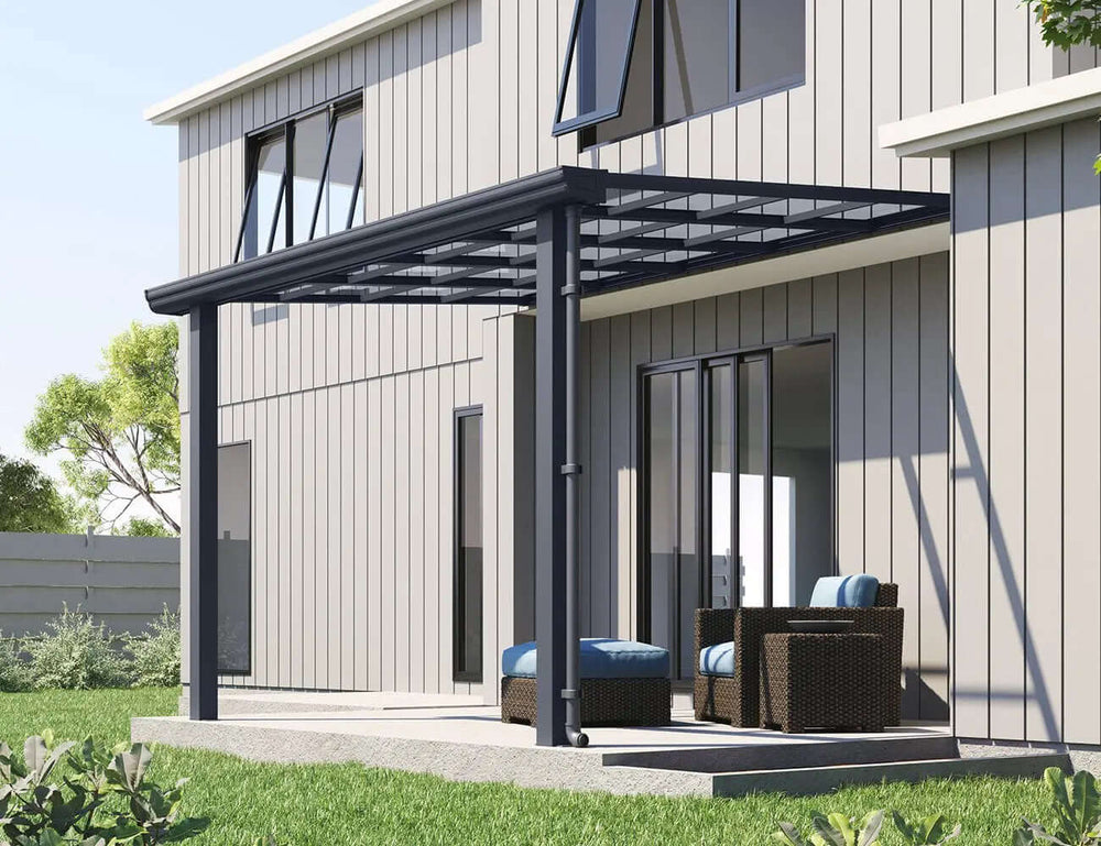 Urban Wall Mounted Patio Cover Collection Size: 3 x 3m Colour: Grey / Light Grey