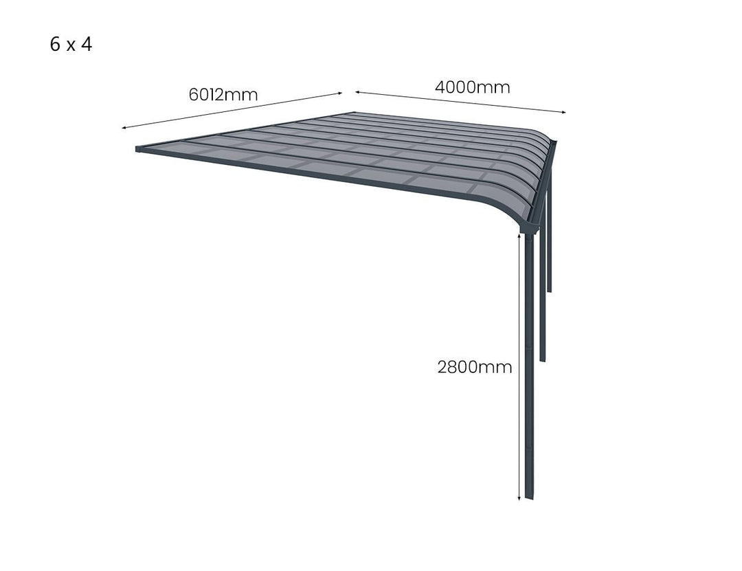 Country Wall Mounted Patio Cover Collection Size: 3 x 3m Colour: White - Light Grey