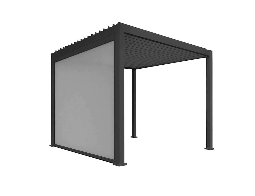 retractable privacy screen blinds for louvre roof pergola