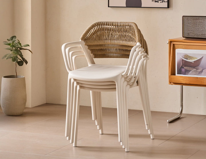 Aiden Outdoor Plastic Dining Armchair