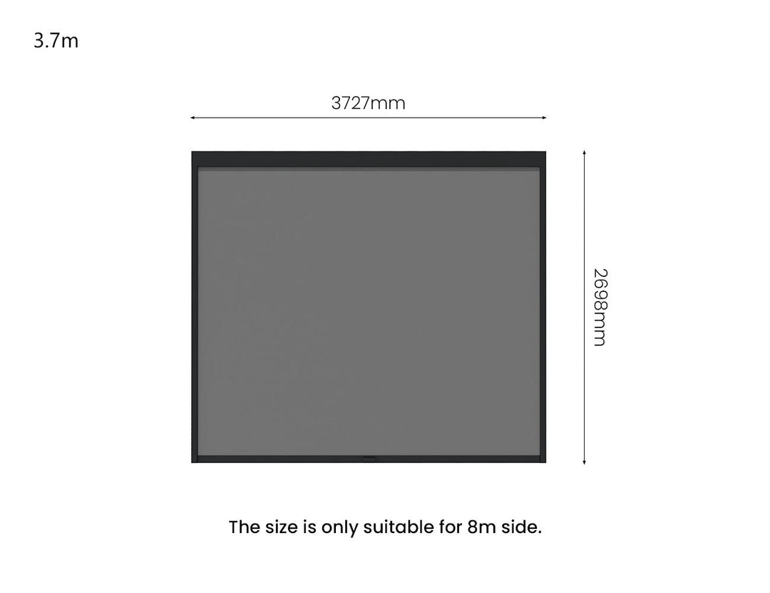Retractable Shade Manual Blind For Tasman Wall Mounted Pergola