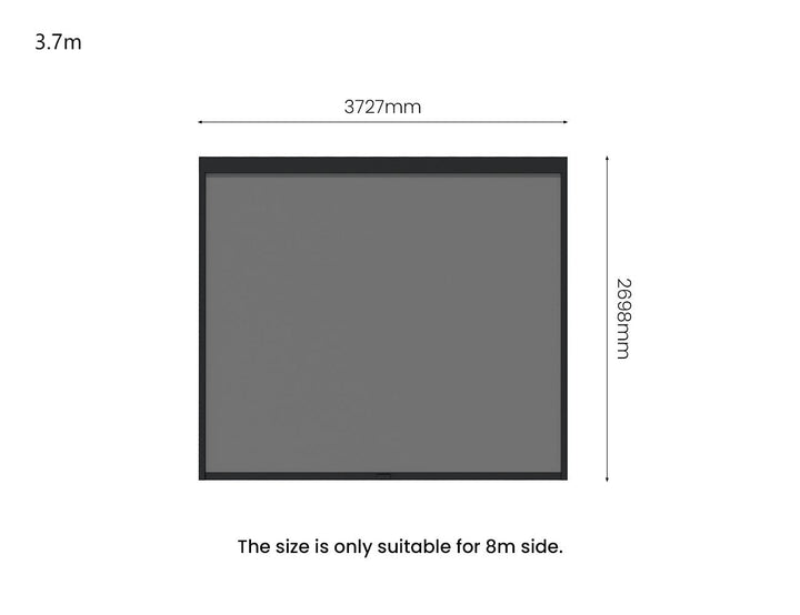 Retractable Shade Manual Blind For Tasman Wall Mounted Pergola