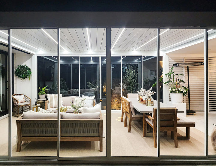 Frame Glass Sliding door for Caribbean & Atlantic & Caspian Freestanding Pergola