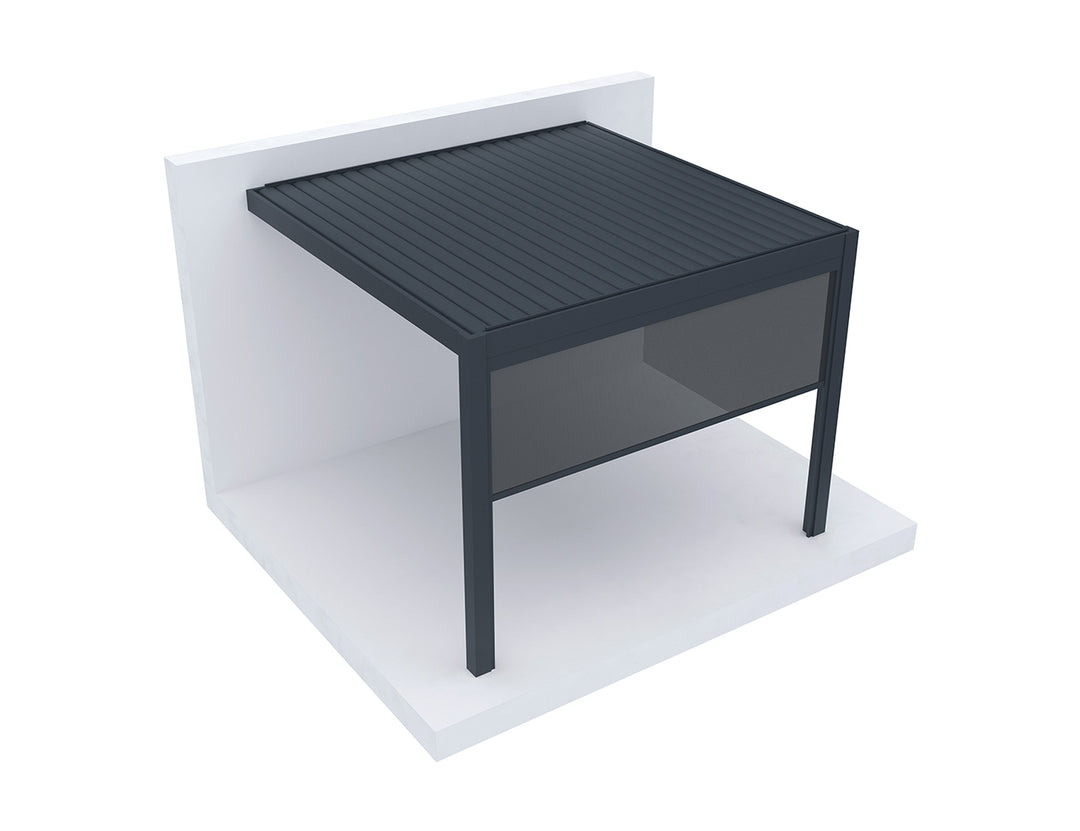 Motorised Blind For Mediterranean-SKY Freestanding Louvre Roof Pergola