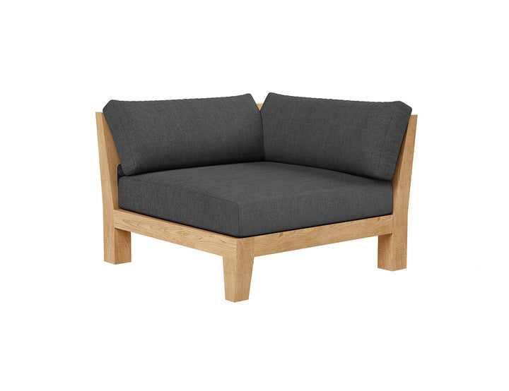 Newport Teak Outdoor Sofa With Ottoman- 4 Seat