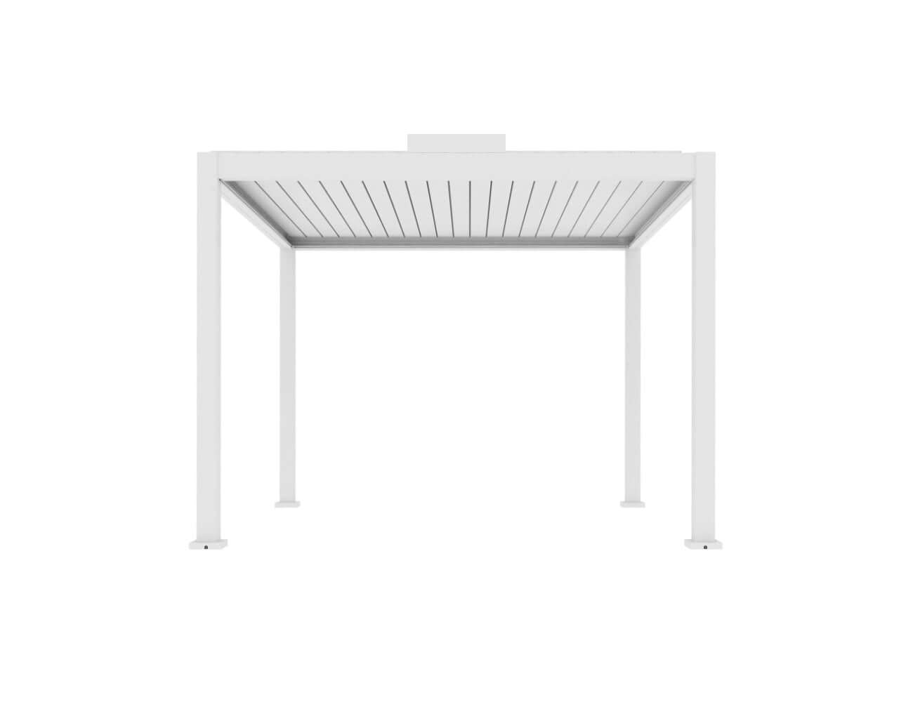 Little Oneroa Motorised Freestanding Aluminium Louvre Pergola 3m x 2m White
