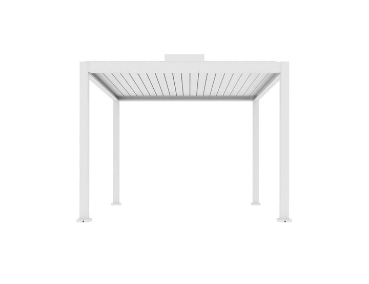 Little Oneroa Motorised Freestanding Aluminium Louvre Pergola 3m x 2m White