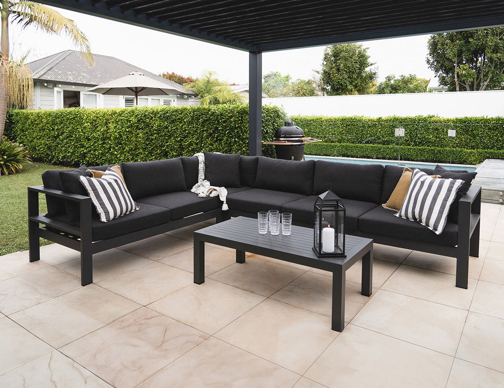 Sandpiper 2.0 Outdoor Corner Sofa Set - 5PCS Colour: Grey