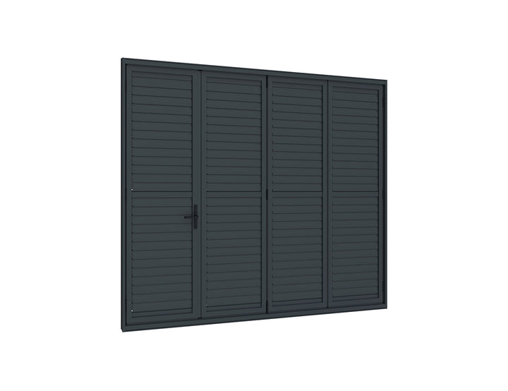 Caribbean Wall Mounted Pergola Bifold Shutter Wall