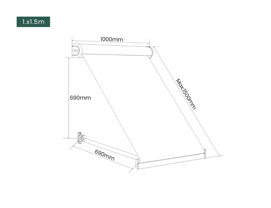 Solaris Solar-Powered Pivot Arm Awning