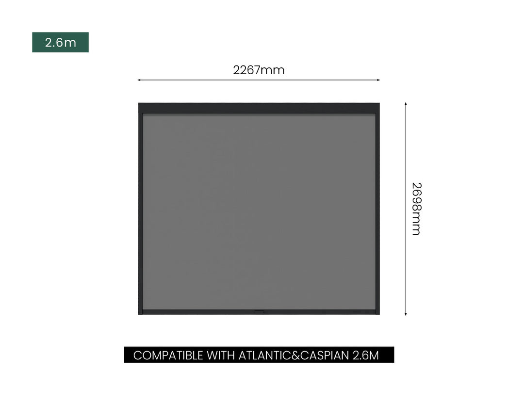 Motorised Blind For Caribbean & Caspian Wall Mounted Pergola