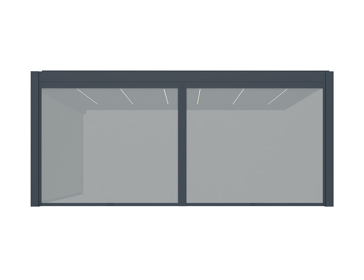 Motorised Blind For Mediterranean-SKY Freestanding Louvre Roof Pergola