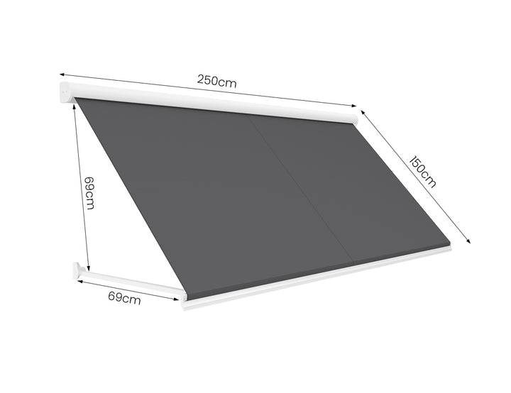Solaris Motorised Retractable Drop-Arm Window Awning