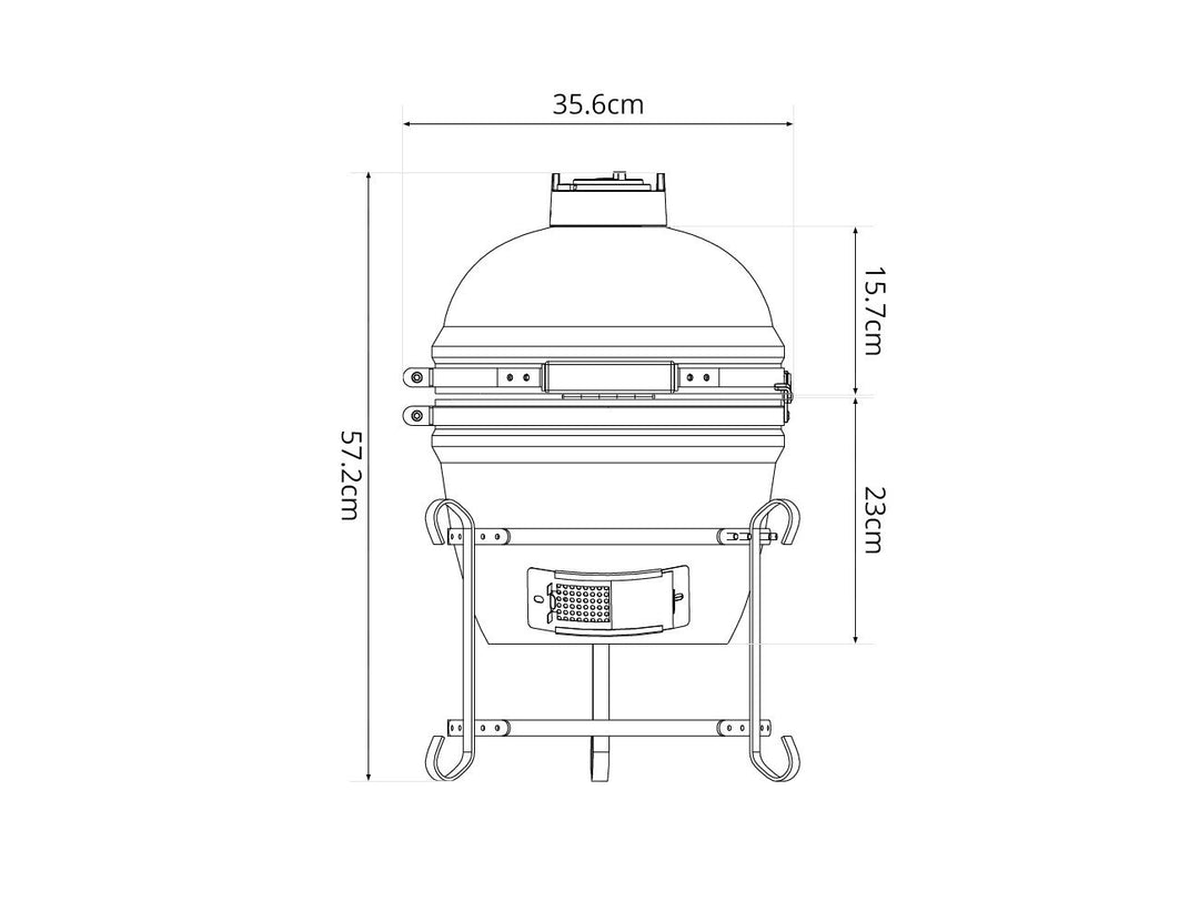 13" Kamado Ceramic Charcoal Grill With Bonus Accessory Pack